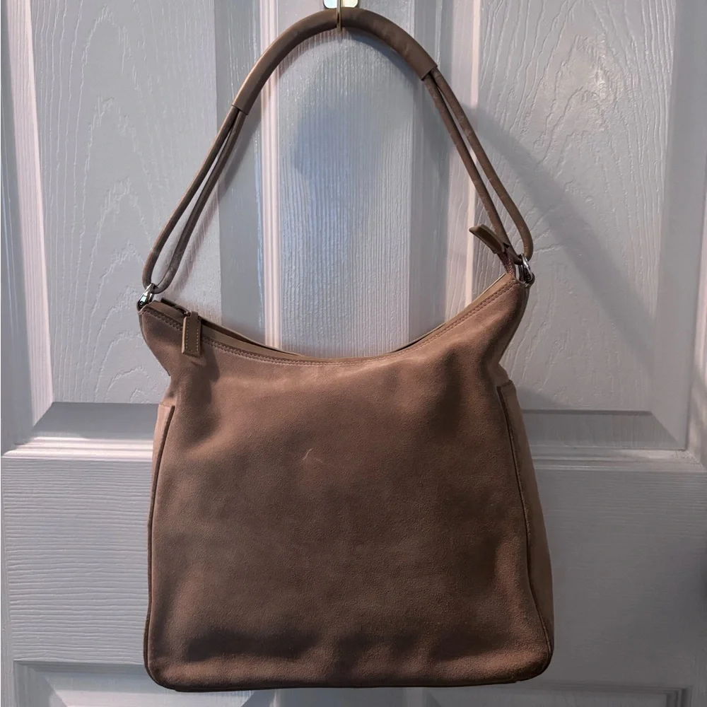 Gucci Beige Suede Hobo Shoulder Bag - Picture 2 of 14